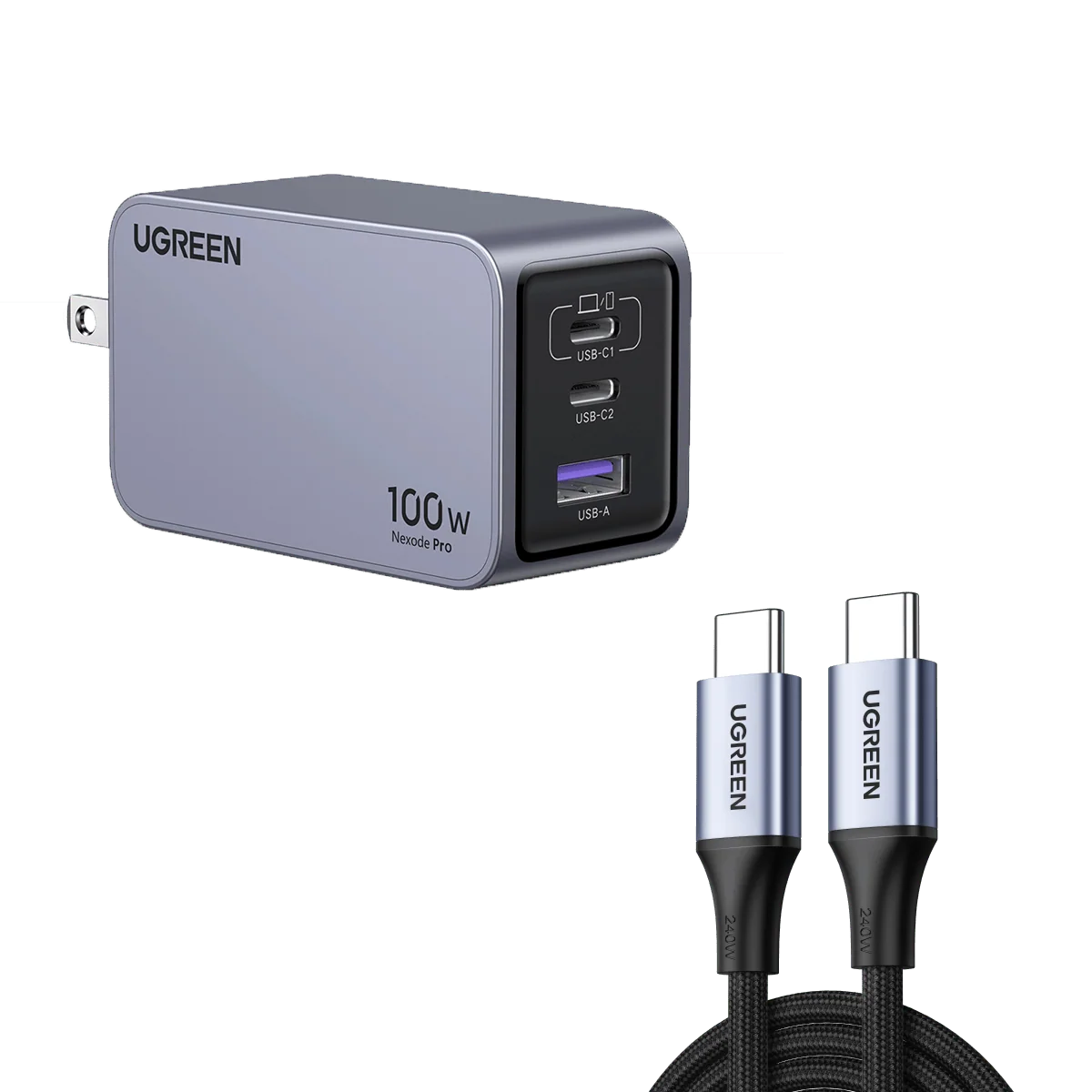 UGREEN Nexode Pro 100W 3-Port GaN Fast iphone Charger