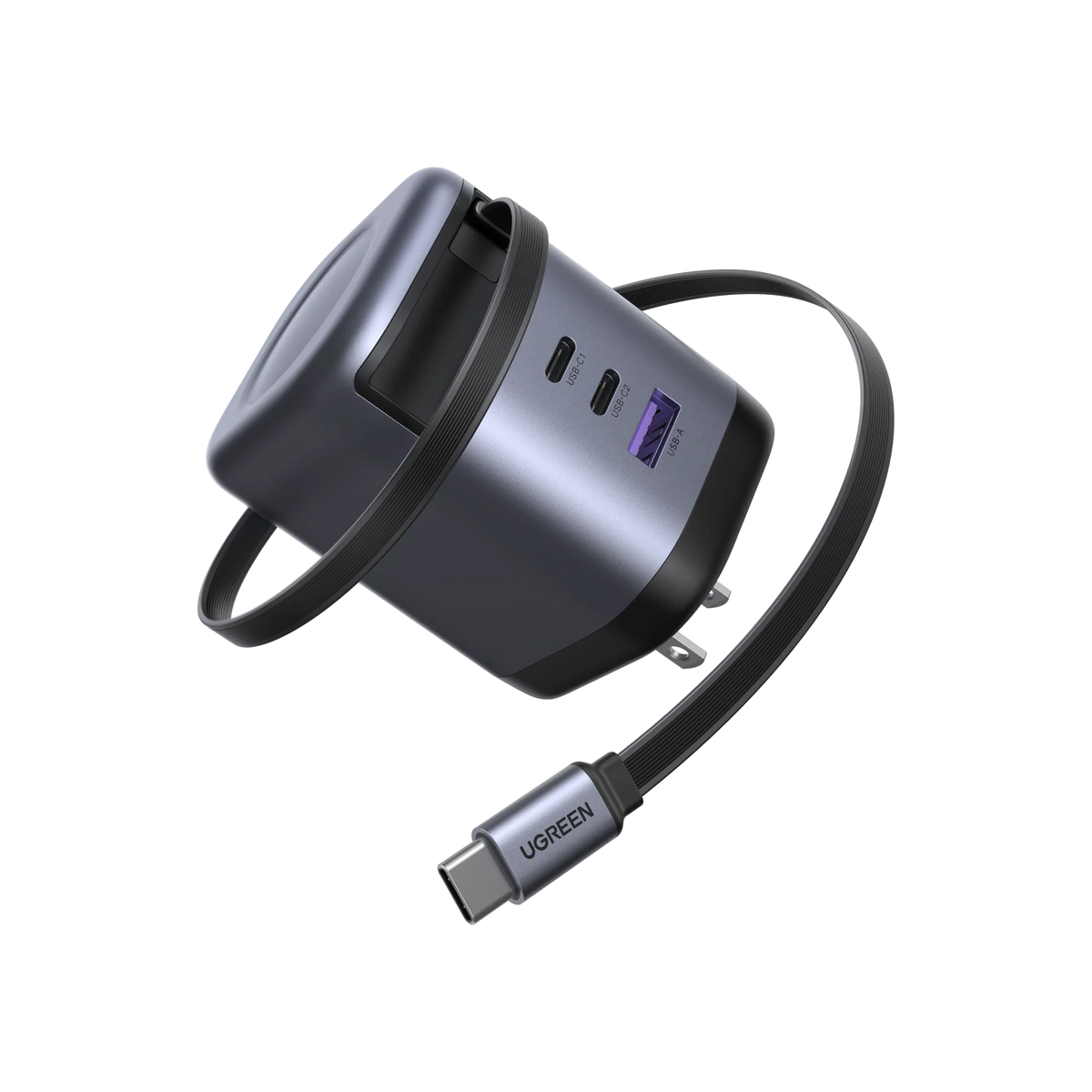 UGREEN Nexode 100W Charger with Retractable USB-C Cable