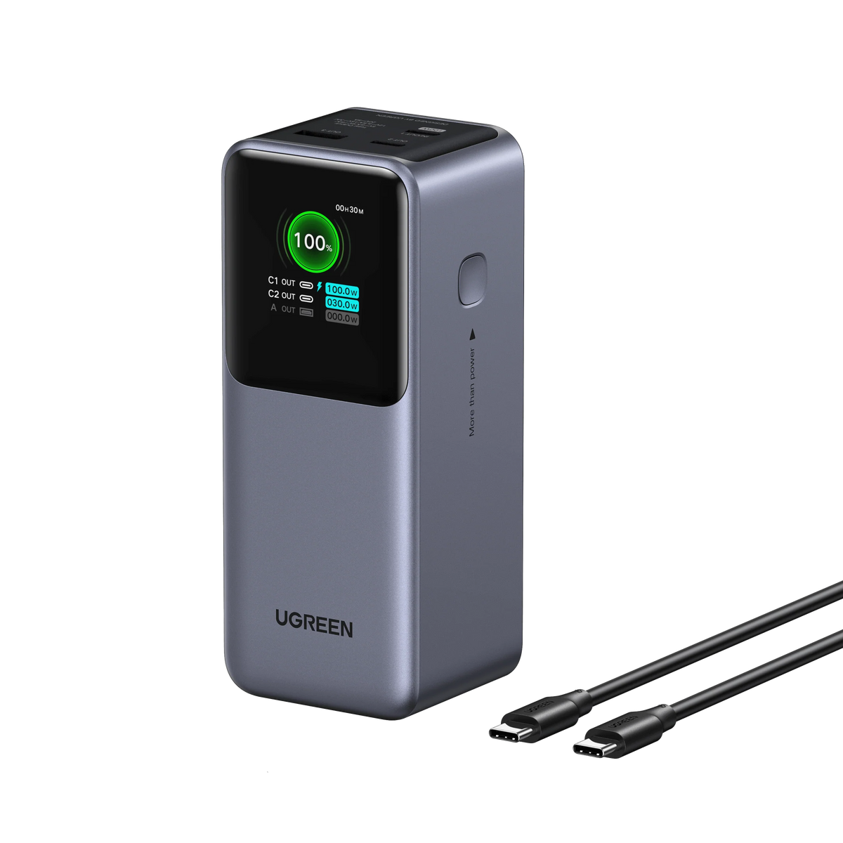 UGREEN Nexode Power Bank 20000mAh 130W with Smart Digital Display